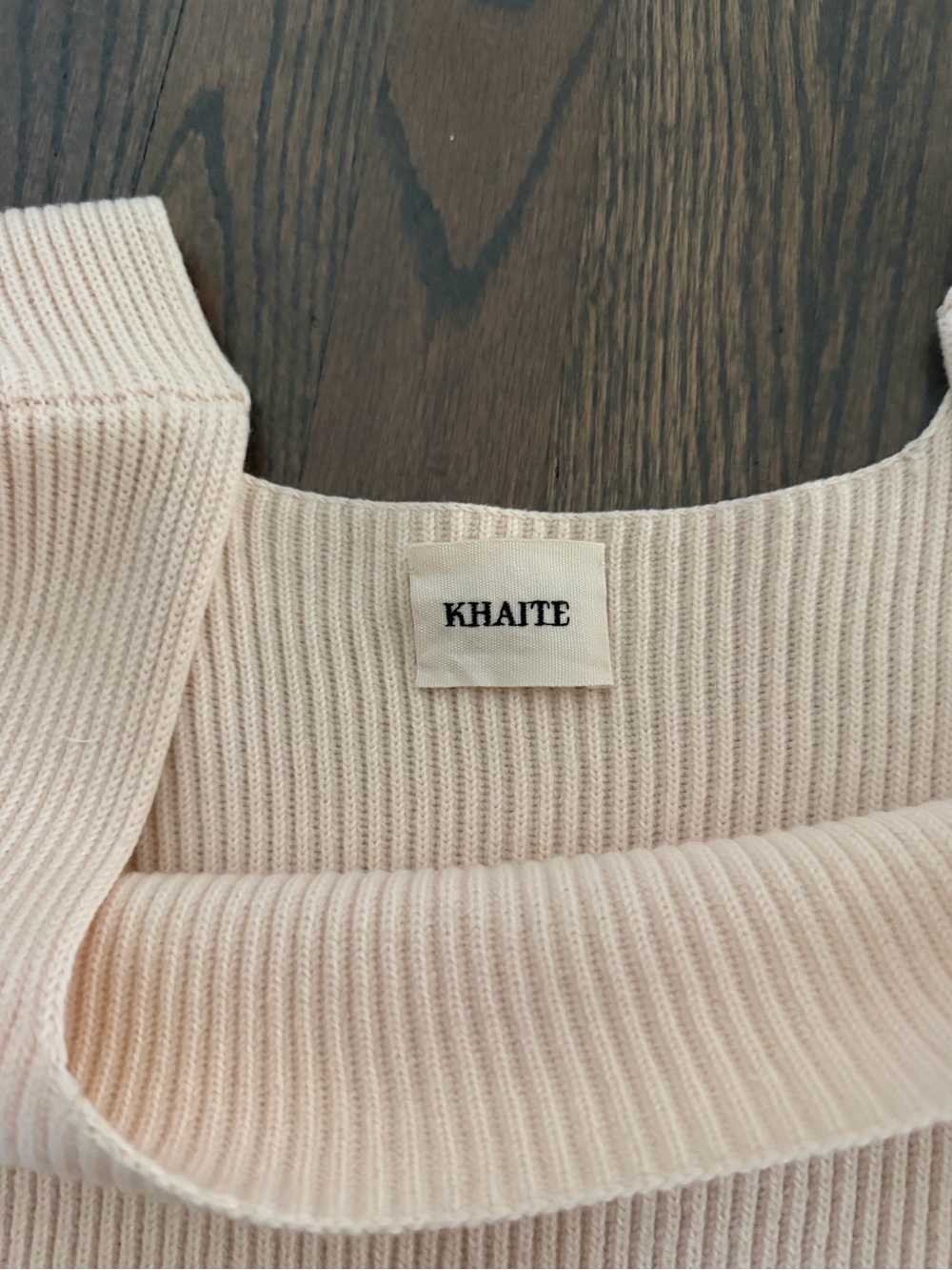 KHAITE Soft Cream Ribbed Square-Neck Sweater - Picture 4 of 6